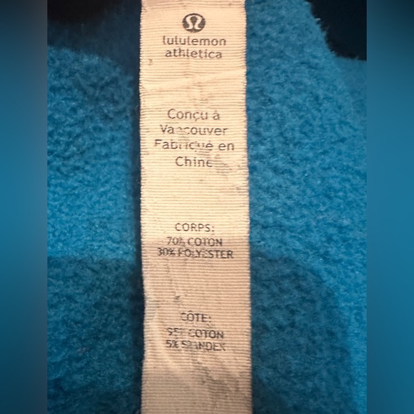 Lululemon grey/turquoise scuba hoodie size 4 - Picture 6 of 6